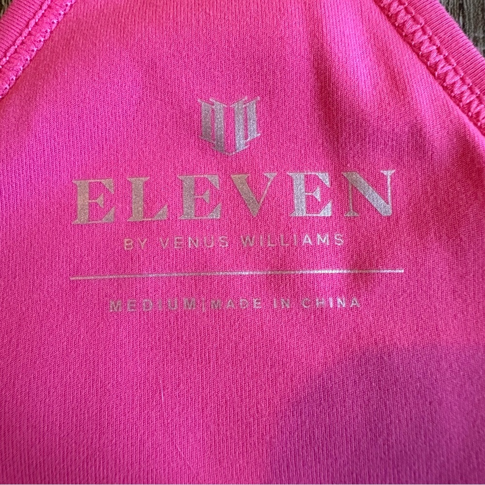 Eleven By Venus Williams Sports Bra NWT Size Medium Hot Fushia Rebel Midi Tank - Picture 5 of 10